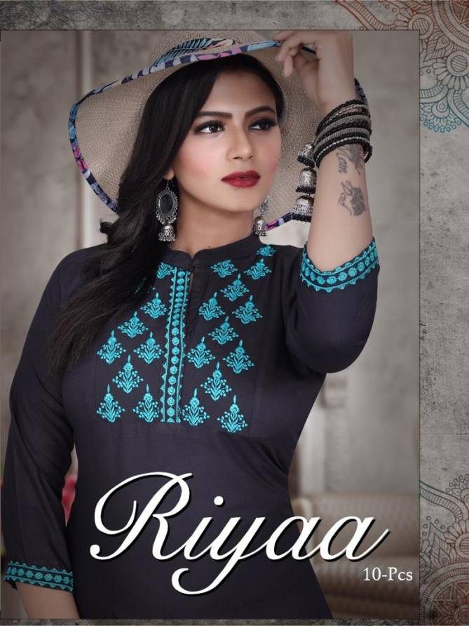 Riyaa Casual Daily Wear Rayon Printed Kurti Collection