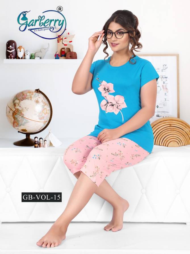 Garberry 15 Night Dress Cotton Night Wear Lycra Night Suits Collection