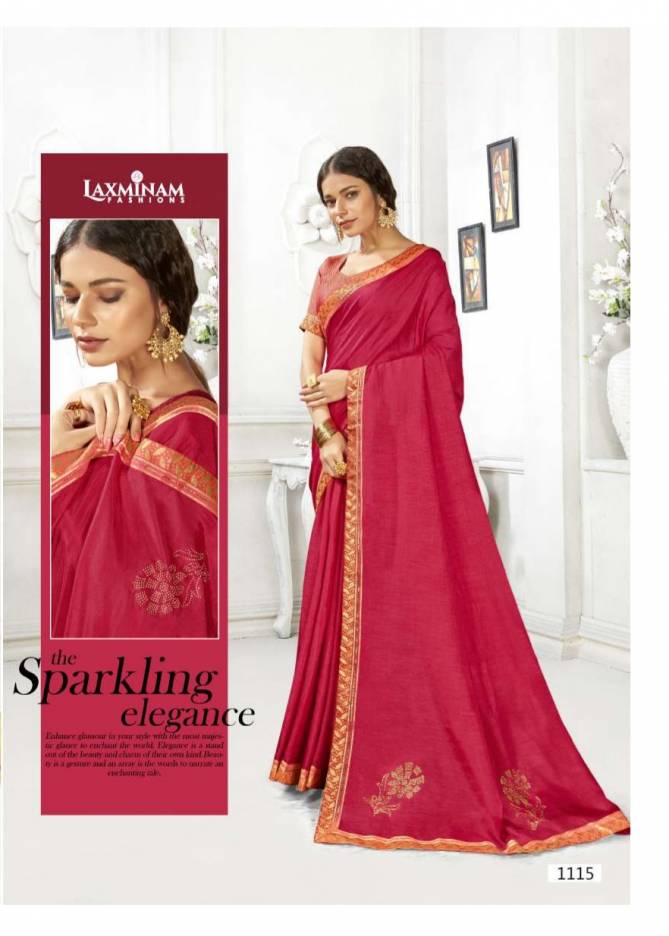 Laxminam T-20 Latest Festive Wear Vichitra Silk Designer Saree Collection