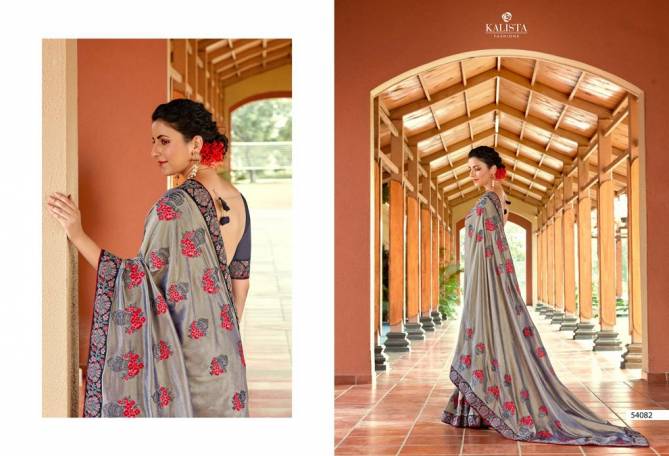 Kalista Hero 10 Designer Stylish Party Wear Vichitra Silk Saree Collection