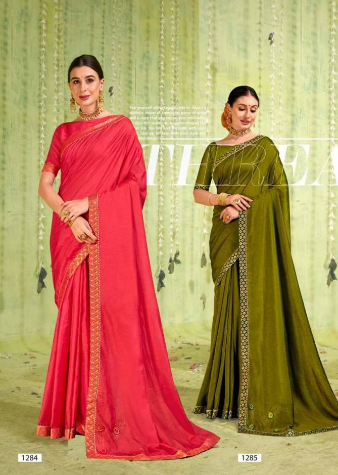 Laxminam Punjab King Ethnic Wear Vichitra Silk Designer Saree Collection
