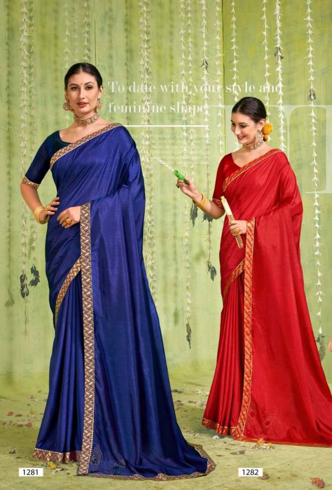 Laxminam Punjab King Ethnic Wear Vichitra Silk Designer Saree Collection