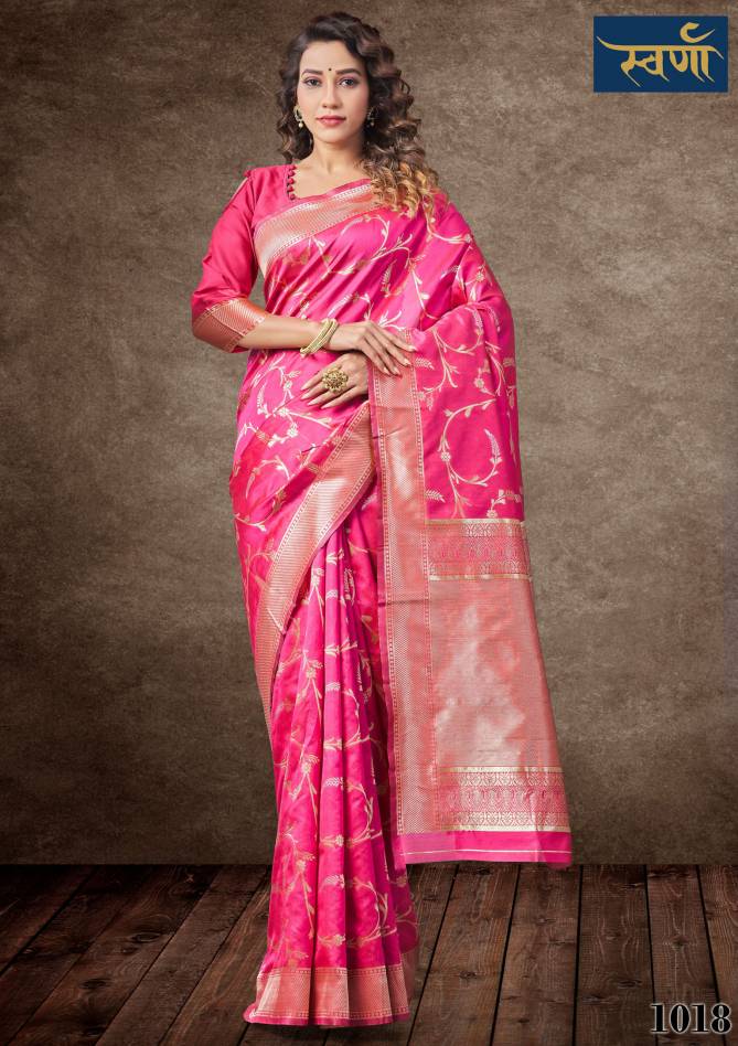 Svarna 3 Fancy Festive Wear Cotton Silk Heavy Latest Saree Collection