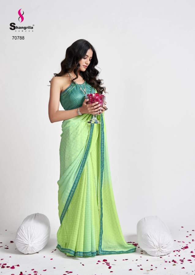 Shangrila Mitali Fancy Party Wear Georgette Printed Designer Saree Collection