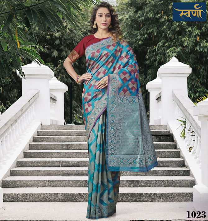 Svarna 4 Fancy Designer Party Wear Cotton Silk Saree Collection