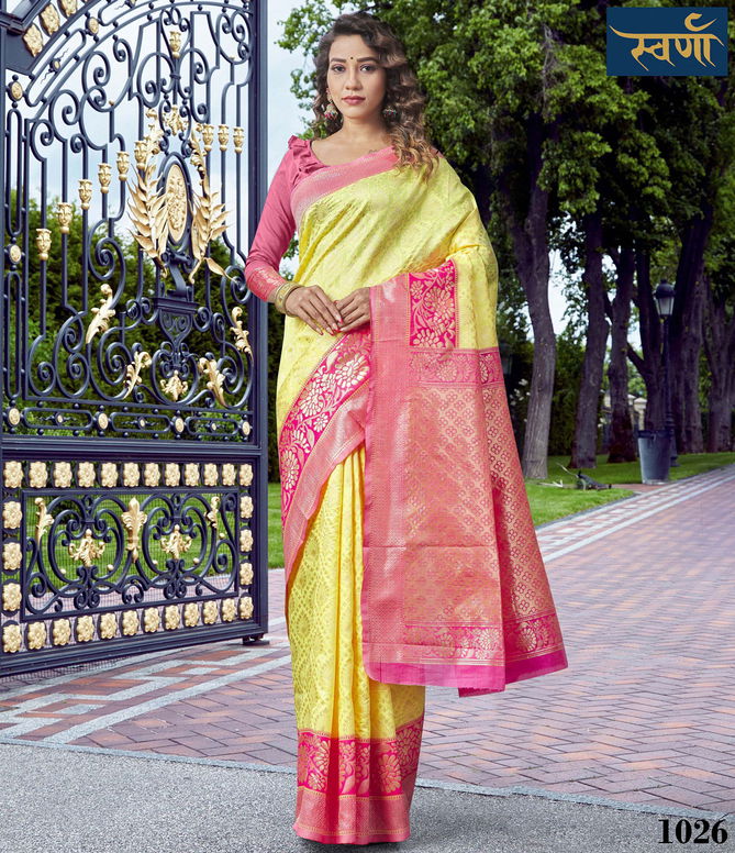 Svarna 4 Fancy Designer Party Wear Cotton Silk Saree Collection