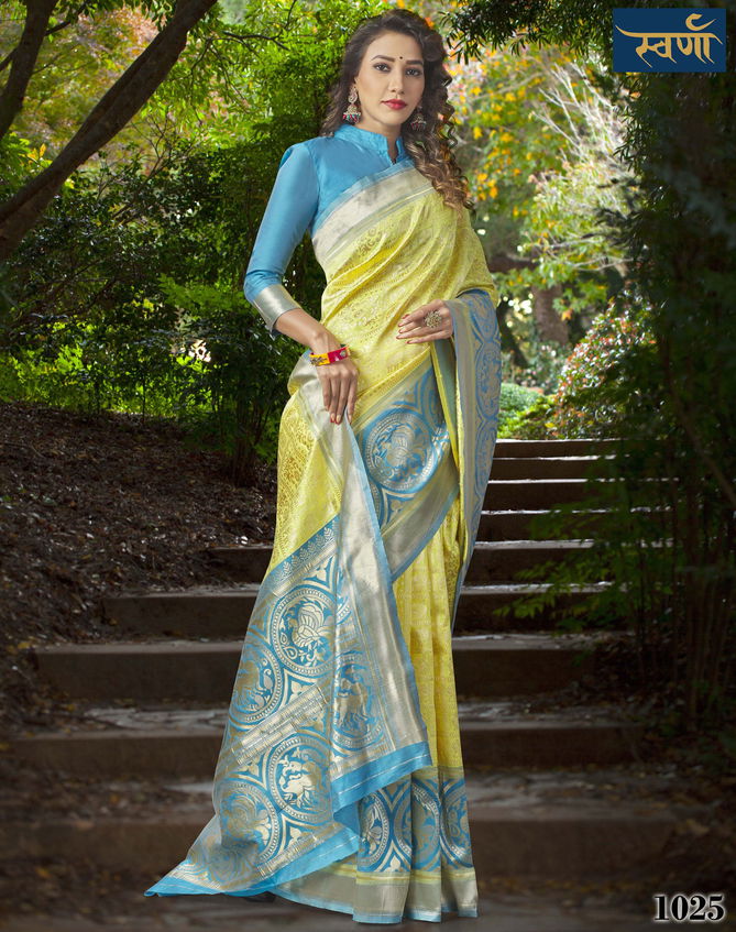 Svarna 4 Fancy Designer Party Wear Cotton Silk Saree Collection