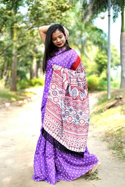 Falak 1 Fancy Party Wear Chanderi Silk Printed Designer Saree Collection