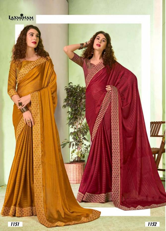 Laxminam KKR Fancy Party Wear Vichitra Silk Designer Saree Collection