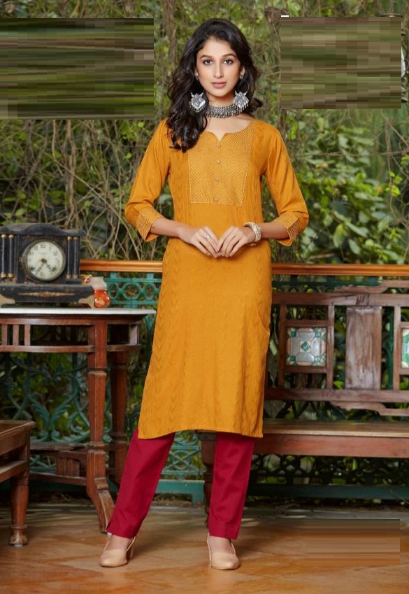 Valas Chameli Ethnic Wear Rayon Stylish Designer kurti Collection
