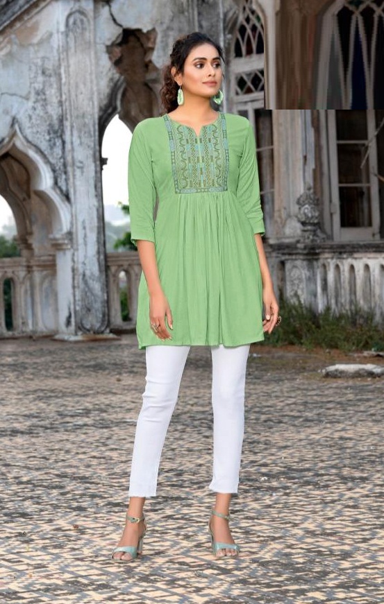 Valas Flora Fancy Ethnic Wear Rayon Designer Ladies Top Collection