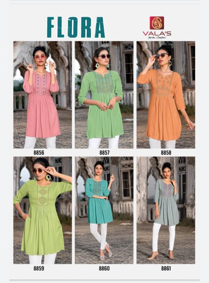 Valas Flora Fancy Ethnic Wear Rayon Designer Ladies Top Collection