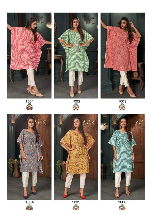 Banwery Kaftans Fancy Ethnic Wear Designer Cotton Kaftan Kurti Collection