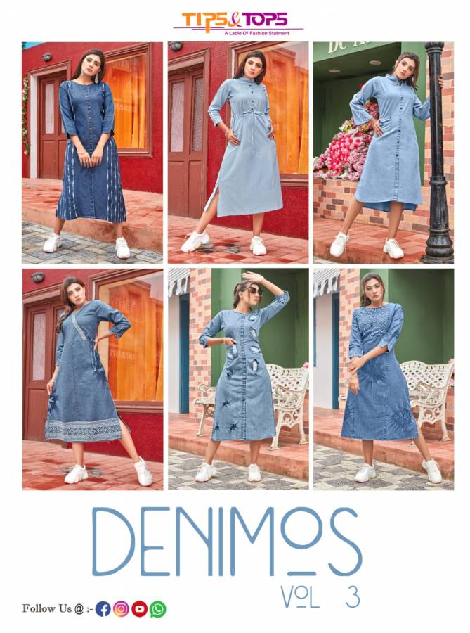 Tips Tops Denimos 3 Denim Ethnic Wear Designer Kurti Collection 