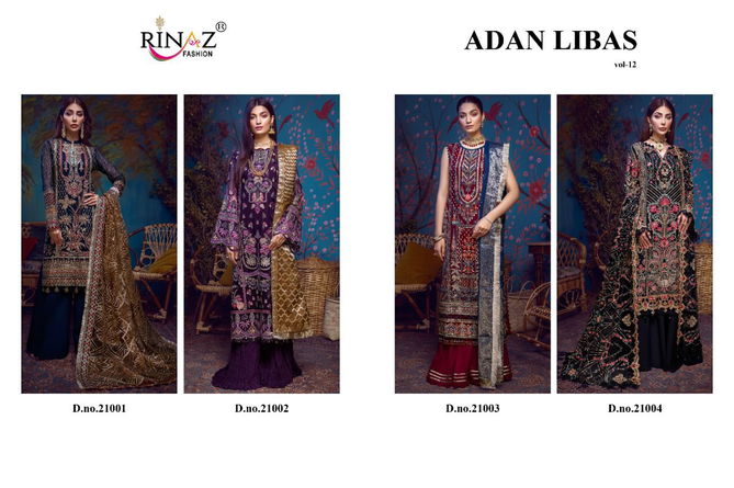 Rinaz Adan Libas 12Fancy Festive Wear Georgette Heavy Work Pakistani Salwar Kameez Collection