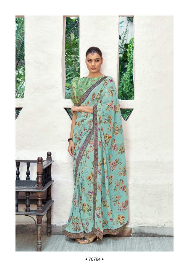 Shangrila Kaalini Fancy Ethnic Wear Georgette Printed Saree Collection