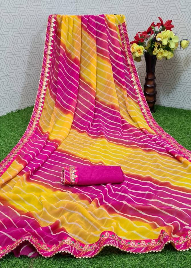 Mahek 40 Nx Latest Ethnic Wear Georgette Printed Saree Collection 