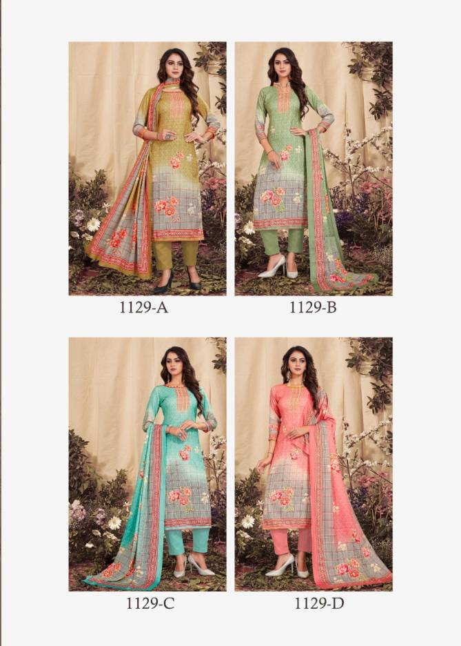 Bipson Nargis 1129 Ready Made Ethnic Wear Pashmina Printed Dress  Collection