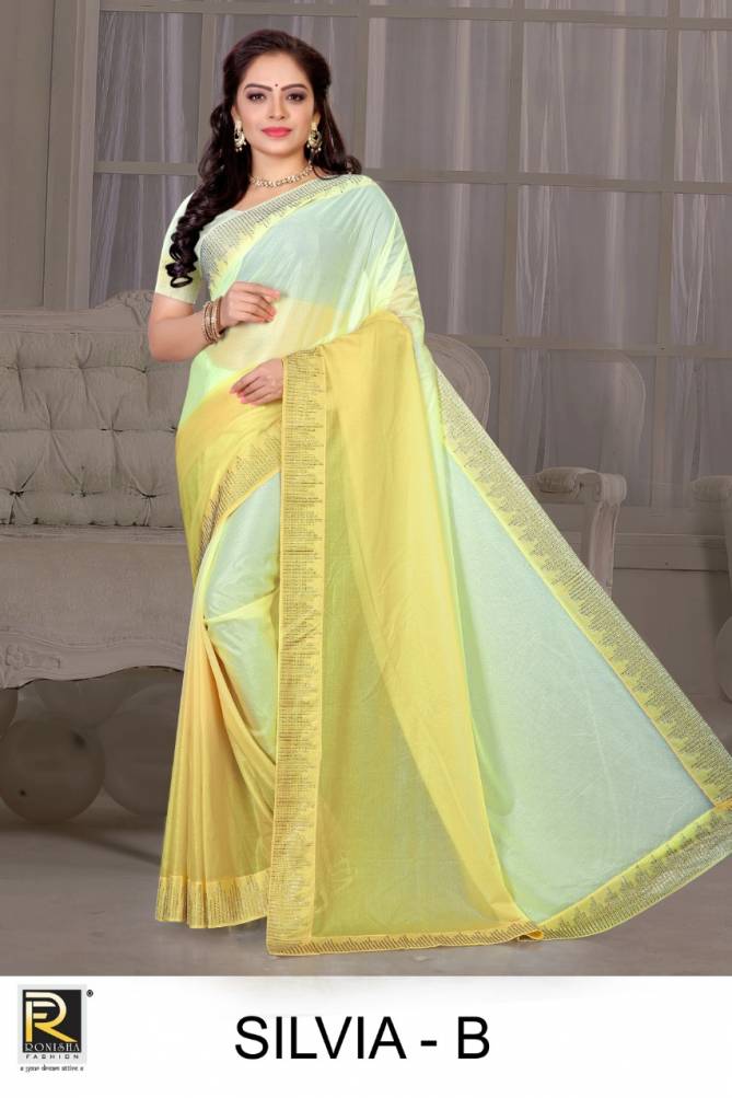 Ronisha Silvia Fancy Party Wear Imported Lycra Latest Saree Collection