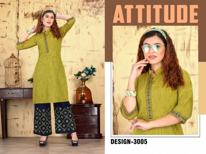 Beauty Queen Shahi Libas Casual Wear Rayon Printed Kurti With Bottom Collection