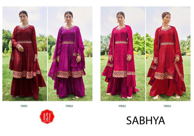 Rsf Sabhya Heavy Wedding Wear Pure Chinon Silk Latest Designer Salwar Kameez Collection