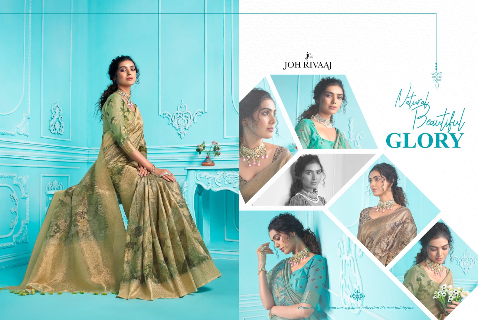 Jarosa By Joh Rivaaj Organza Designer Sarees Catalog