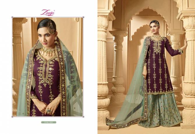 ZEEYA SUFI VOL-1 Latest Designer Heavy Wedding Wear Georgette With Inner Embroidery Work Fancy Salwar Suit Collection