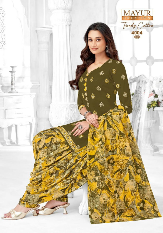 Trendy Cotton Vol 4 By Mayur Cotton Printed Dress Material Suppliers In India