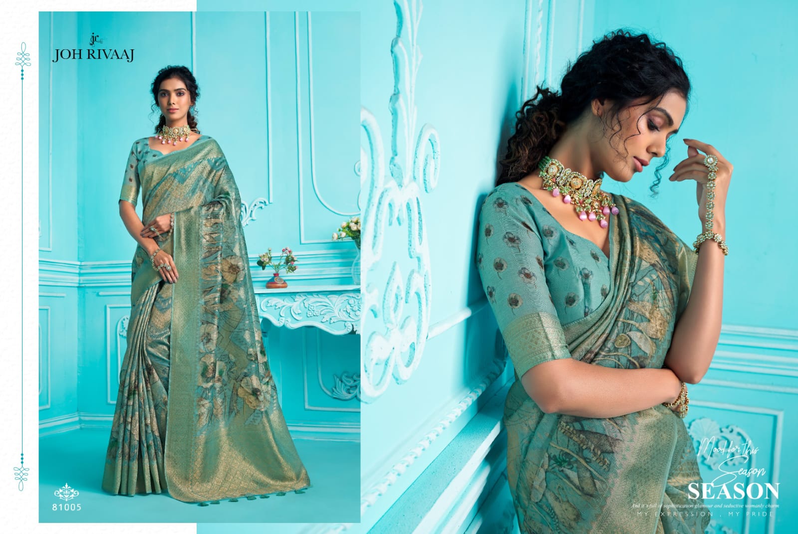 Jarosa By Joh Rivaaj Organza Designer Sarees Catalog