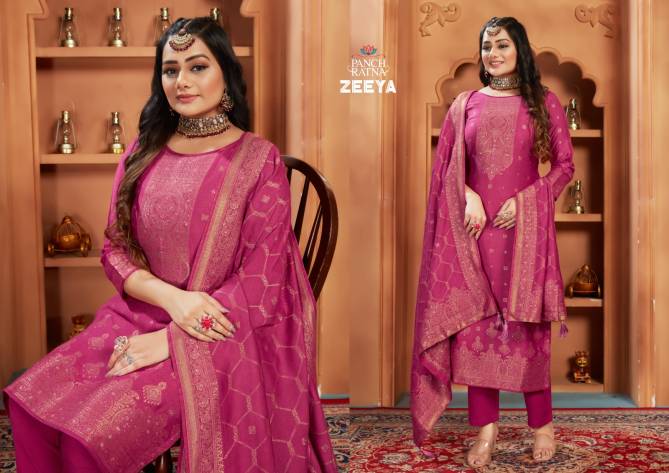Zeeya By Panch Ratna Viscose Pashmina Dress Material Catalog
