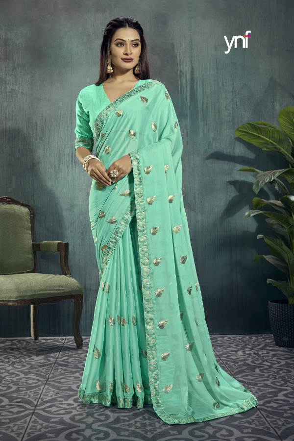 Ynf Glamwiz Sequence Fancy Function  Wear Rangoli Silk Designer Saree Collection