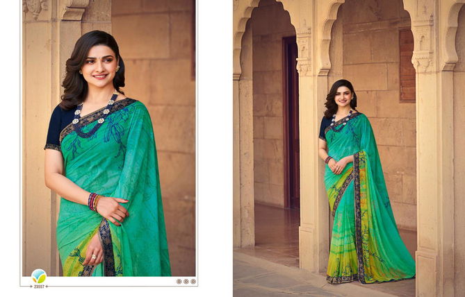 VINAY FASHION STARWALK VOL-63 Latest Fancy Casual Wear Printed Georgette Saree with Jacquard Border Saree Collection