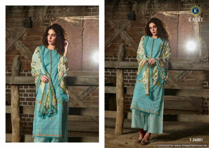 Kalki Ready Made Collection Of Kurti Plazzo Pattern Suit Gota Patti Work With Nazneen Dupatta 
