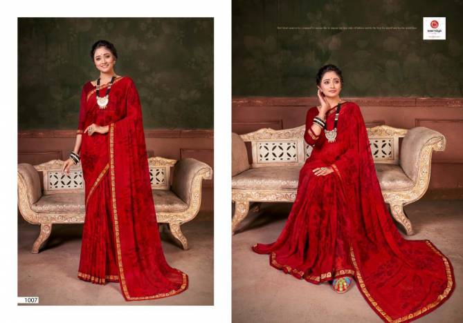 SIMAYA SULOCHNA Latest Fancy Designer Heavy Casual Wear Georgette Fancy print With Border Saree Collection