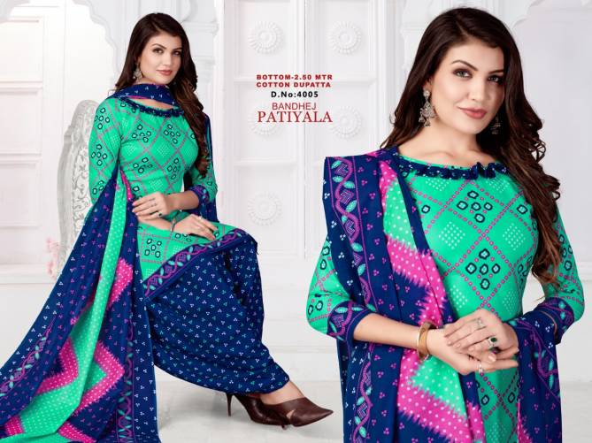 Bandhej Patiyala 4 Fancy Regular Wear Cotton Printed Designer Dress Material Collection