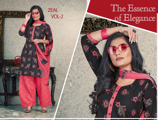 Trendy Zeal 2 Latest Fancy Designer Casual Regular Wear Rayon Printed Readymade Collection
