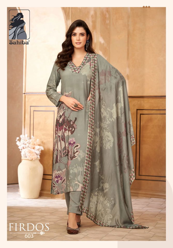 Firdos By Sahiba Muslin Silk Digital Printed Dress Material Orders In India