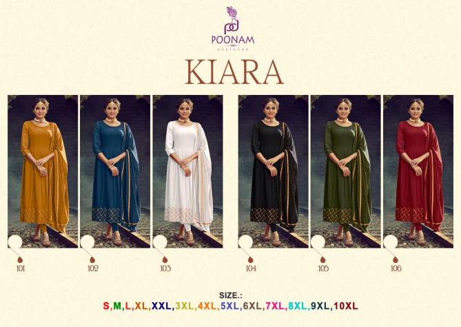 Poonam Designer Kiara Rayon Malai Foil Print Latest Designer Gown Collection 