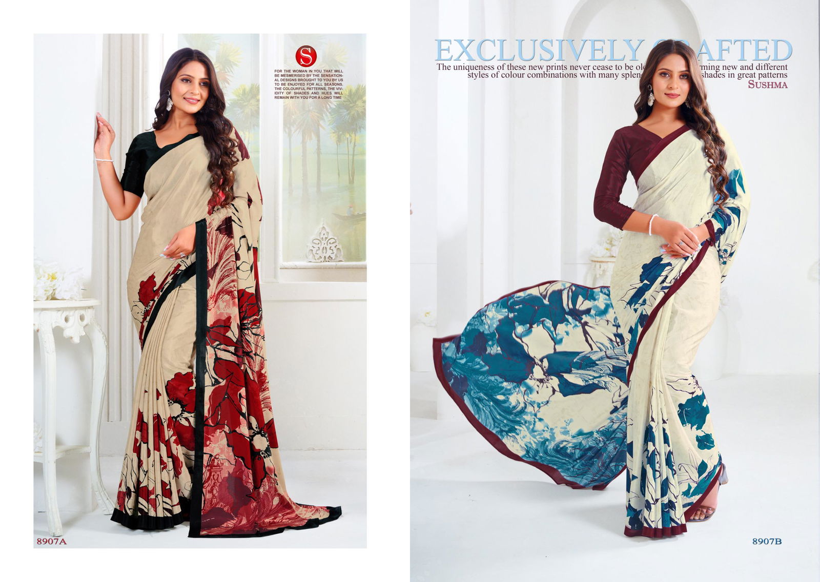 Artful By Sushma Printed Crape Daily Wear Saree Orders In India