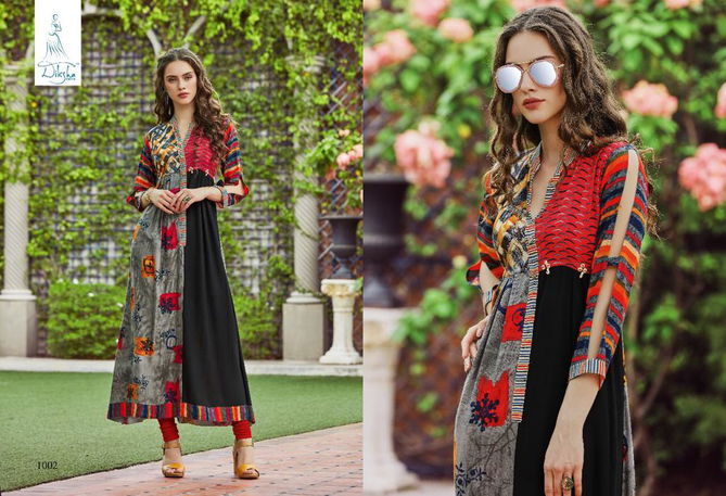 Diksha Roopmasti Latest Fancy Regular Wear Rayon Fancy Long Kurtis Collection
