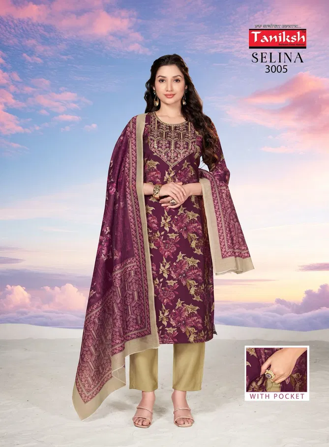 Selina Vol 3 By Taniksh Muslin Printed Kurti With Bottom Dupatta Orders In India