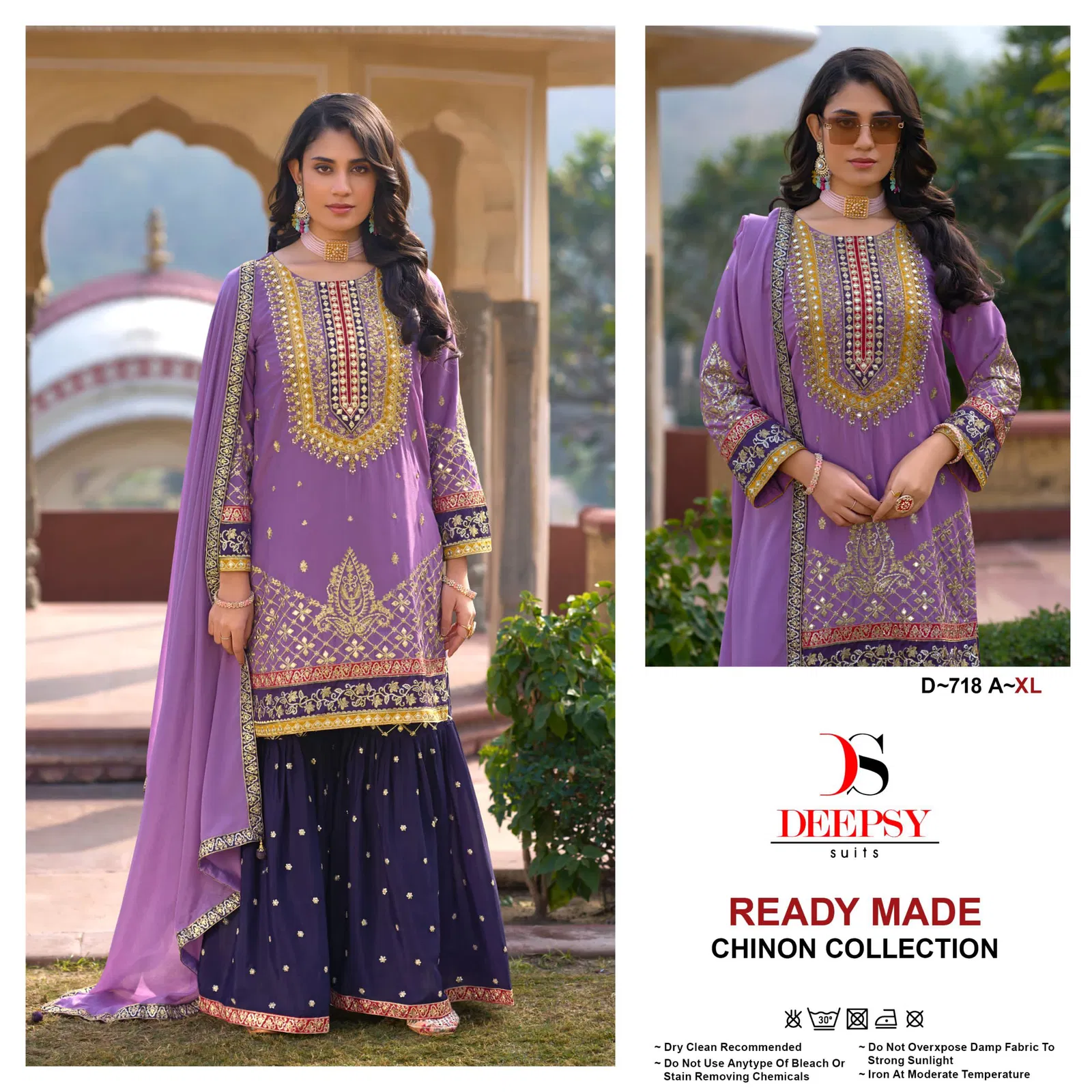 D 718 A To D By Deepsy Chinon Pakistani Readymade Suits Wholesale In India