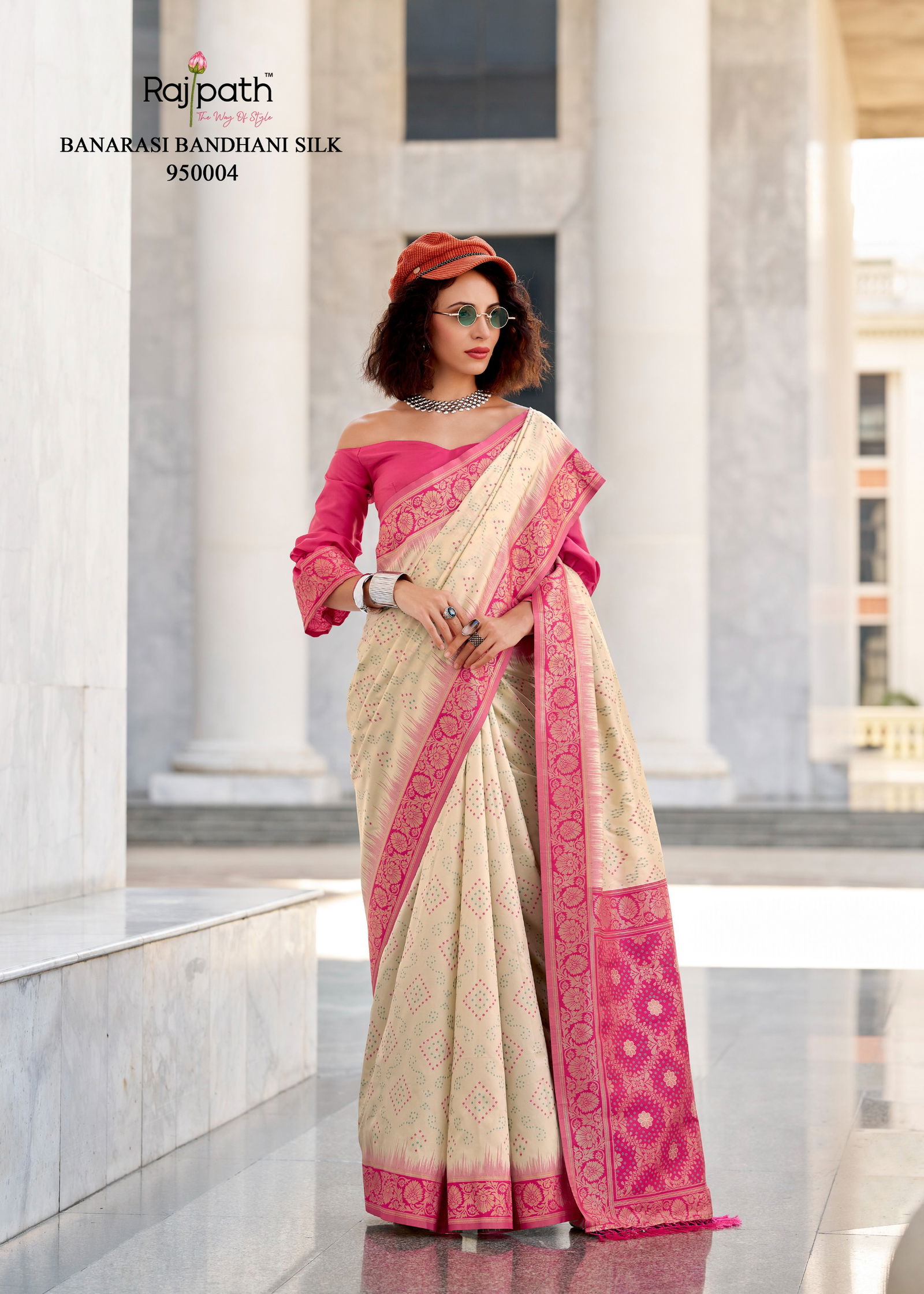 Zara Silk By Rajpath Ikkat Bandhani Designer Saree Suppliers In India