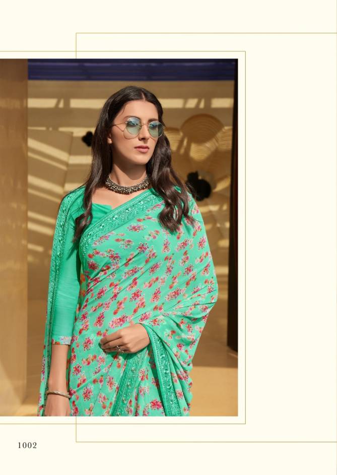 Kashvi Mirai Silk Latest Fancy Designer Casual Wear Weightless georgette Printed Sarees Collection