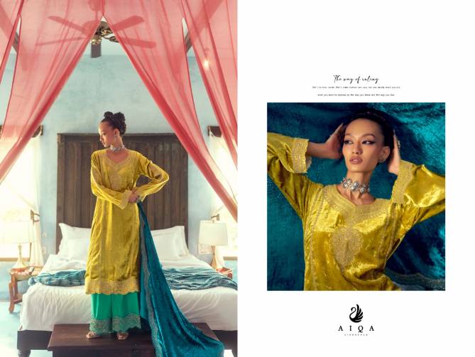 Shahen Shah By Aiqa Velvet Salwar Kameez Wholesale Shop In Surat