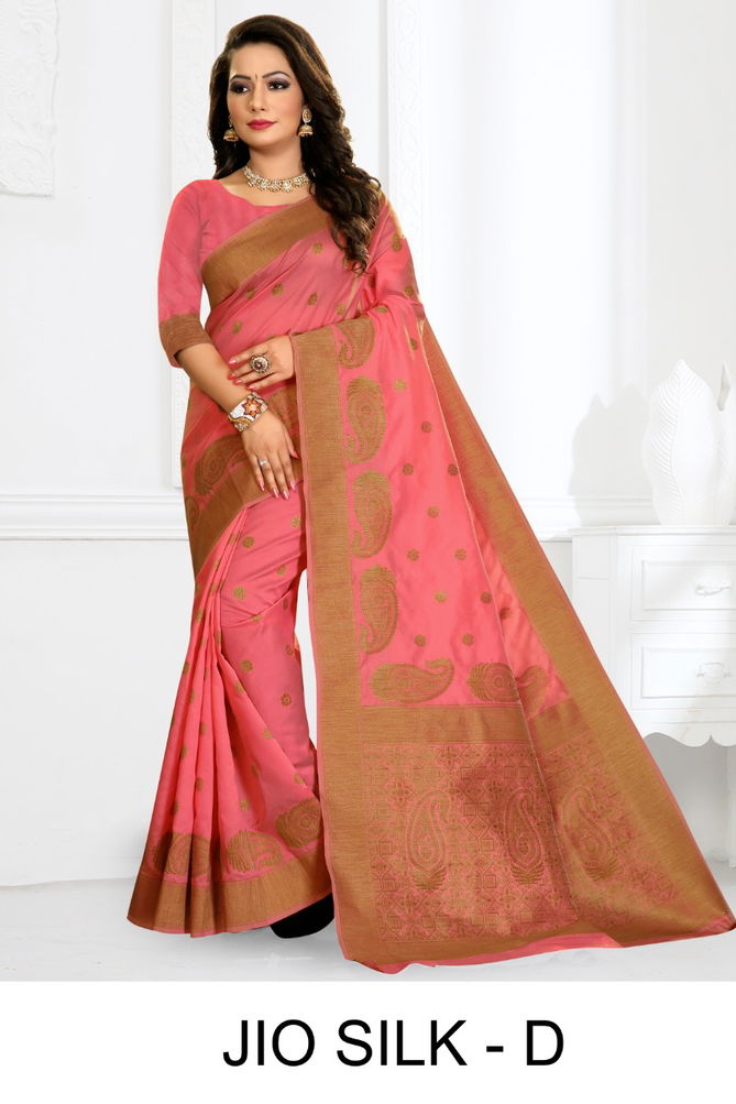 Ronisha Jio Silk Latest Fancy Casual Wear Premium Silk Sarees Collection
