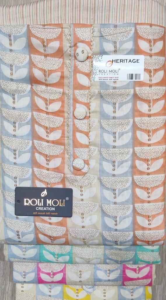 Roli Moli Heritage 10 Printed Cotton Casual Daily Wear Dress Material Collection