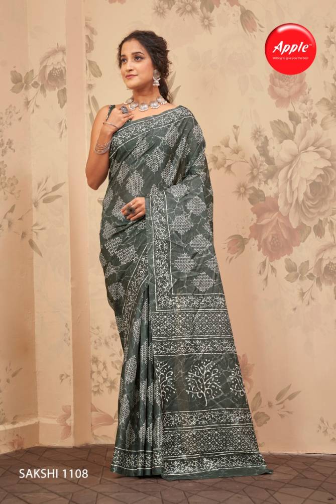 Apple Sakshi 11 Printed Silk New Fancy Casual Wear Saree Collection
