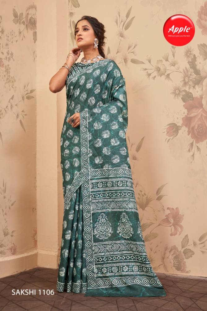 Apple Sakshi 11 Printed Silk New Fancy Casual Wear Saree Collection