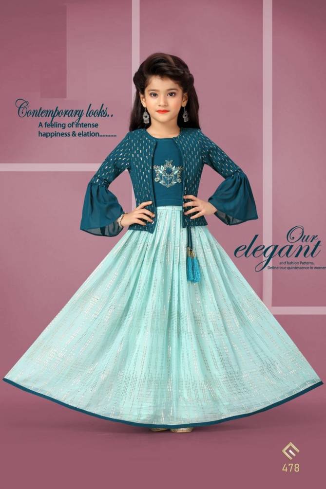 Elegant 478 New Exclusive Wear Georgette Wholesale Kids Collection
